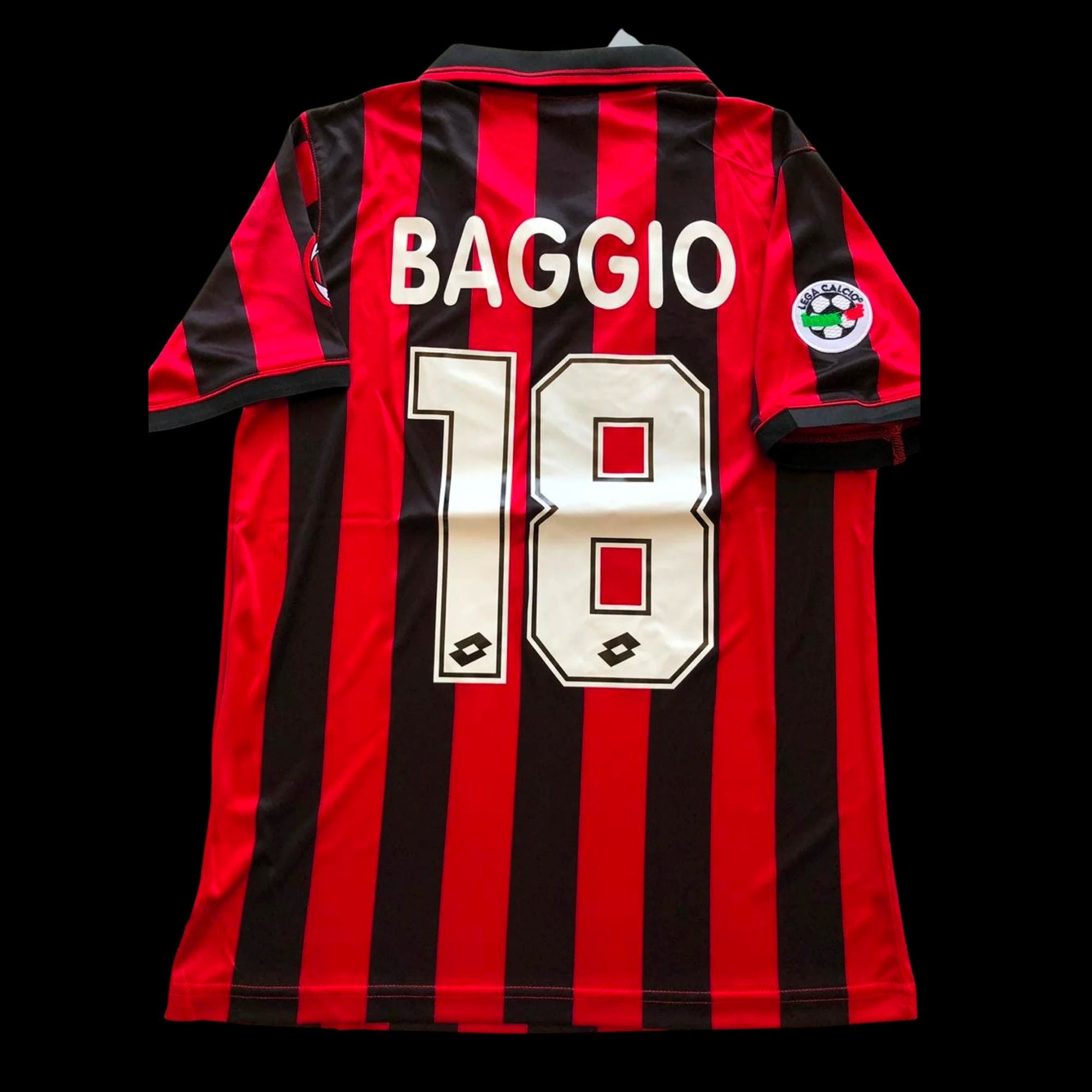 1996/97 AC Milan Home Jersey - Baggio 18