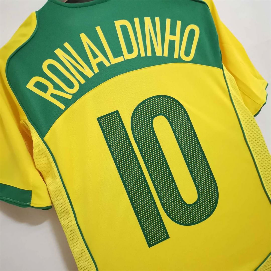 2004 BRAZIL HOME JERSEY – RONALDINHO 10