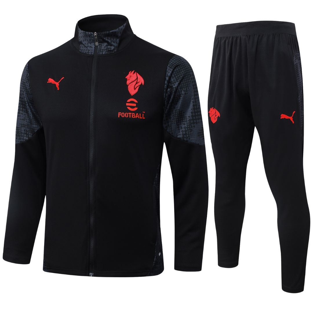 AC Milan 2025/26 Black Training Tracksuit