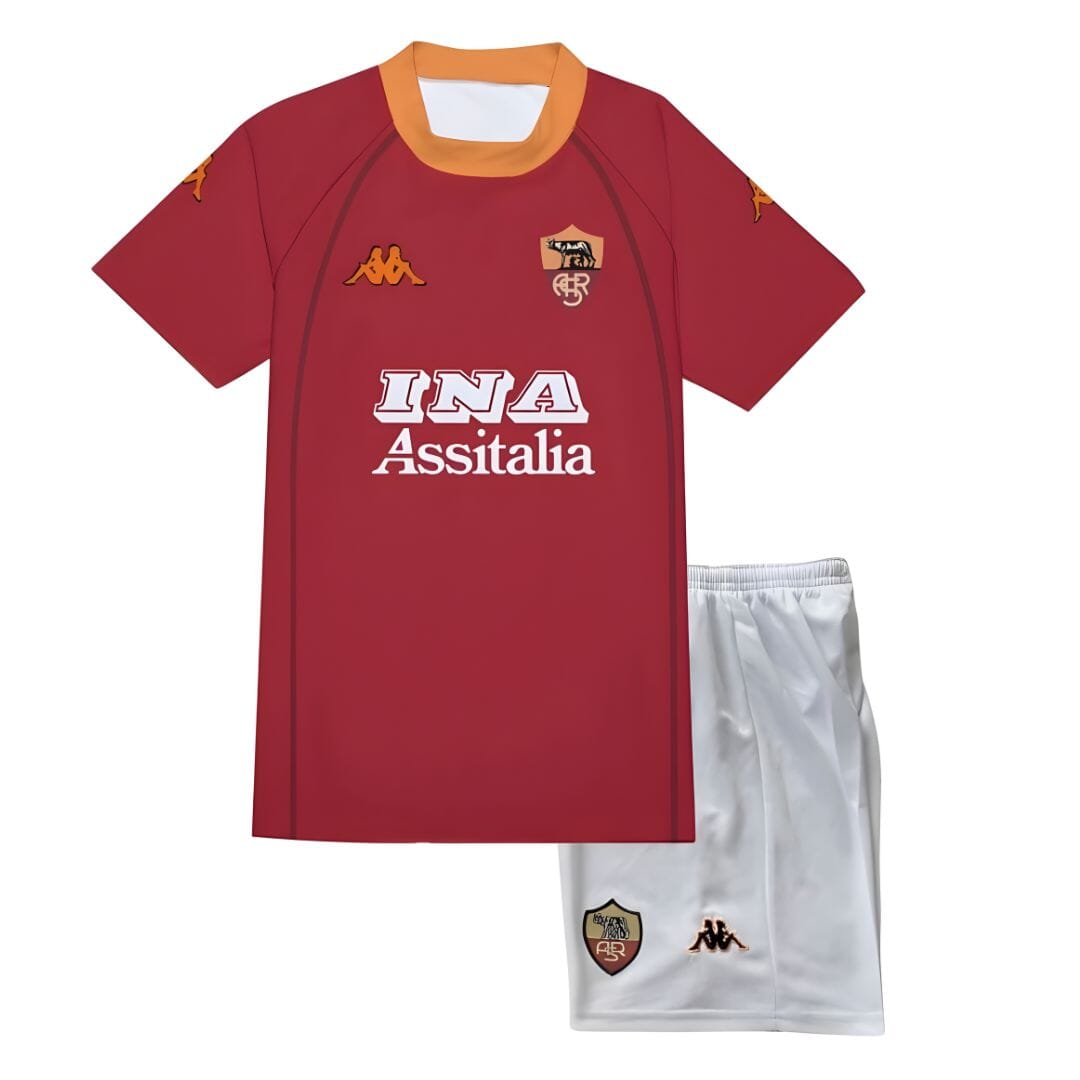 AS Roma 2000/01 Home Jersey Kids Retro Edition