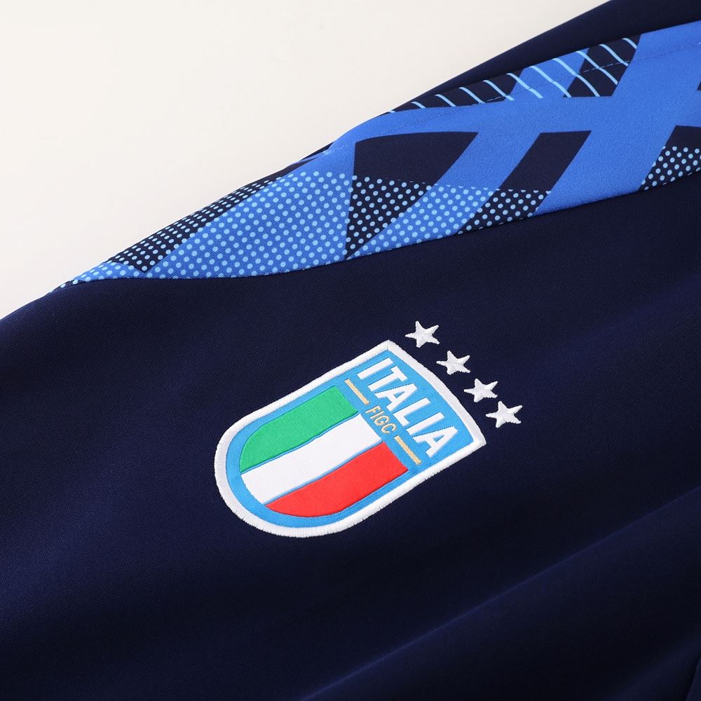 Italy FIGC Navy Full Zip Training Tracksuit 24/25