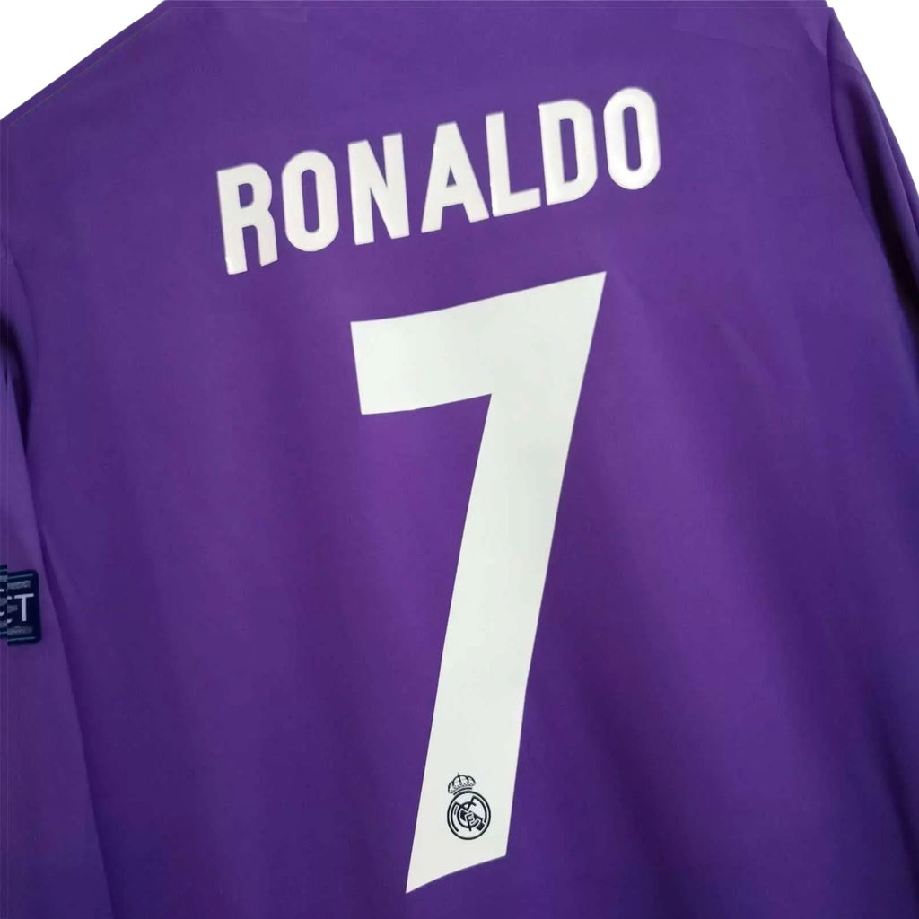 REAL MADRID 2016/17 AWAY CARDIFF FINAL JERSEY L/ SLEEVE RONALDO 7