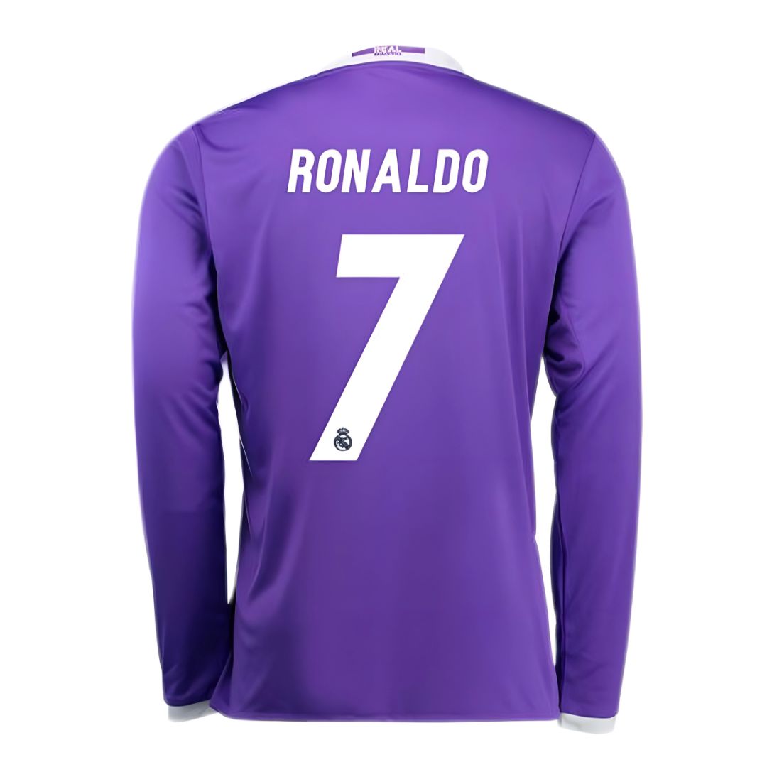 REAL MADRID 2016/17 AWAY CARDIFF FINAL JERSEY L/ SLEEVE RONALDO 7
