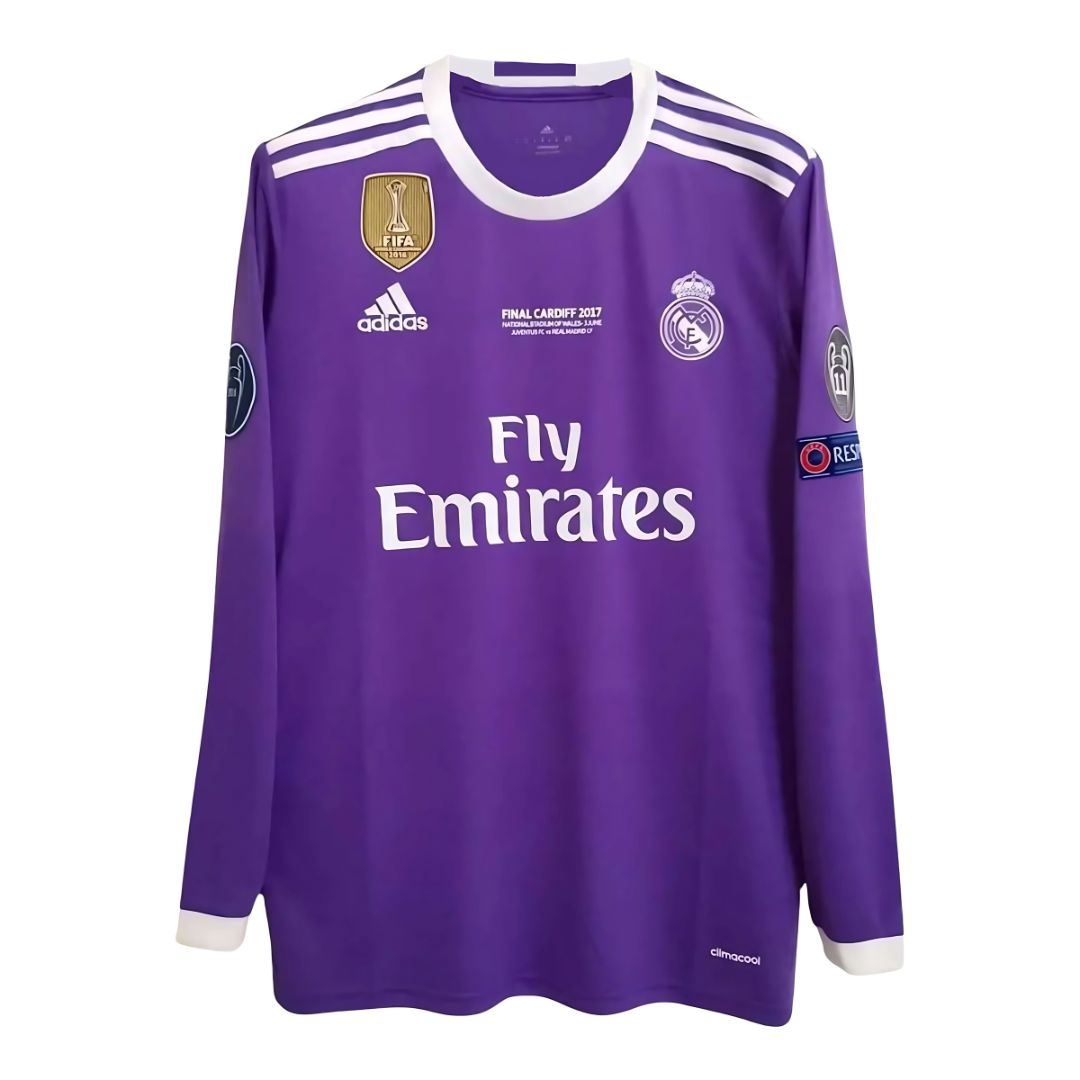 REAL MADRID 2016/17 AWAY CARDIFF FINAL JERSEY L/ SLEEVE RONALDO 7