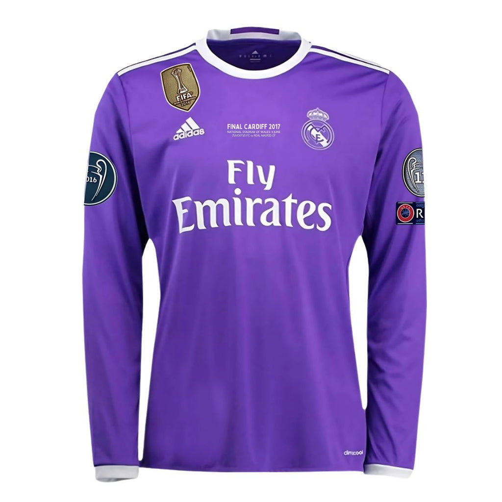 REAL MADRID 2016/17 AWAY CARDIFF FINAL JERSEY L/ SLEEVE RONALDO 7